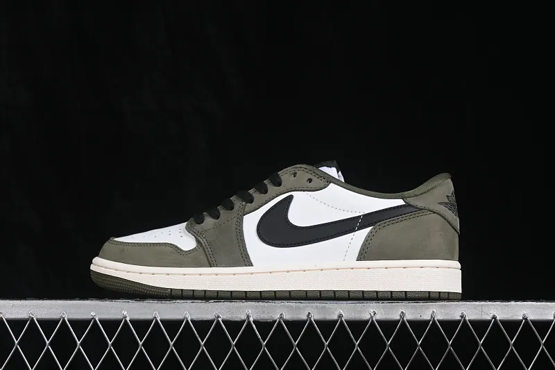 All categories Air Jordan Jordan series basketball shoes Air Jordan 1 Low Air Jordan 1 Low OG "Medium Olive" AJ1 Joe 1 joint model olive green low-top retro cultural basketball shoes HQ6998-200